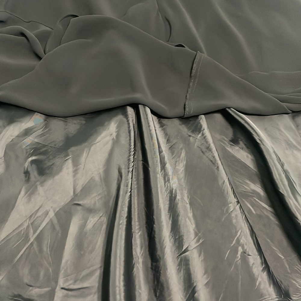 Dress Barn dress size 20W sleeveless black w/beaded top lining under chiffon - Picture 11 of 14